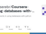 Github Ivanserebr Coursera Using Databases With Python Assignments