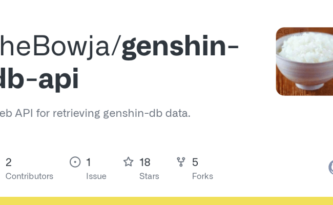 GitHub - TheBowja/genshin-db-api: Web API For Retrieving Genshin-db Data.