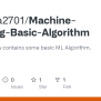 GitHub - Shourya2701/Machine-Learning-Basic-Algorithm: This Depository ...