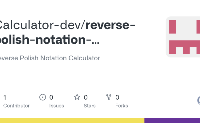 GitHub - Calculator-dev/reverse-polish-notation-calculator: Reverse ...