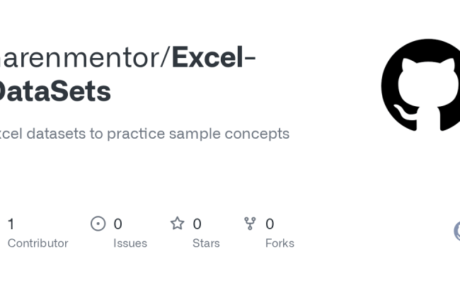 GitHub - Narenmentor/Excel-DataSets: Excel Datasets To Practice Sample ...