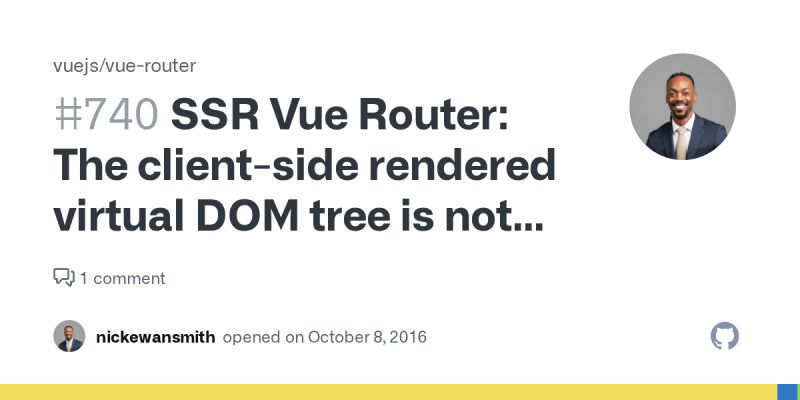 Github Duannx Vue Router Ssr Test Report Bug On Ssr With Vue Router - Amazing Nature Design - Ultra HD