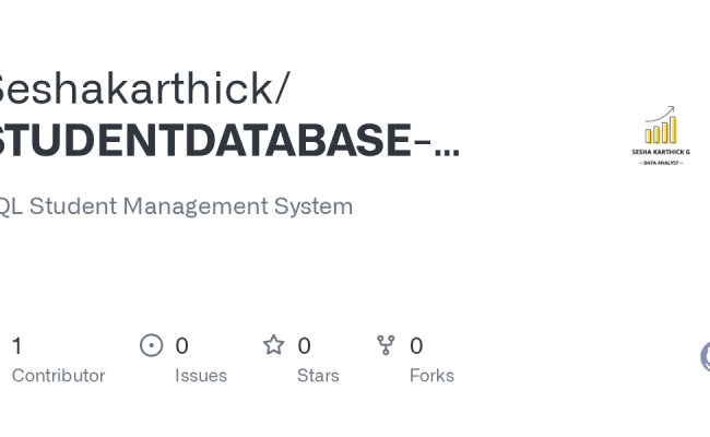 GitHub - Seshakarthick/STUDENTDATABASE-MANAGEMENT-SYSTEM-MY-SQL-: SQL ...