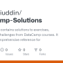 GitHub - KMMohiuddin/DataCamp-Solutions: This Repository Contains ...