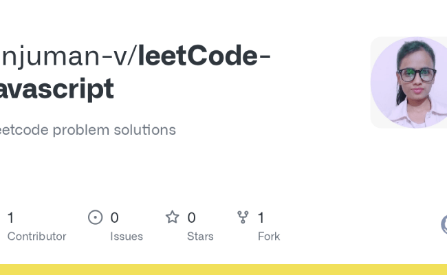 GitHub - Anjuman-v/leetCode-javascript: Leetcode Problem Solutions