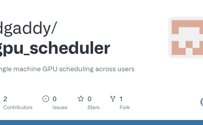 GitHub - Dgaddy/gpu_scheduler: Single Machine GPU Scheduling Across Users