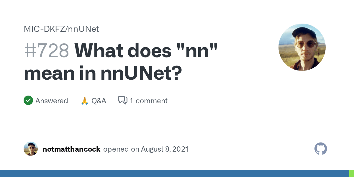 What does "nn" mean in nnunet? · mic-dkfz nnunet · discussion #728 · github