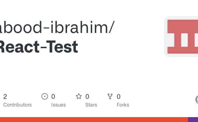 GitHub - Abood-ibrahim/React-Test