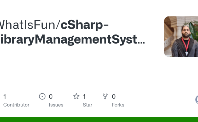 GitHub - WhatIsFun/cSharp-LibraryManagementSystem