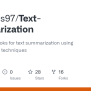 GitHub - Nikhilcss97/Text-Summarization: Jupyter Notebooks For Text Summarization Using Deep ...