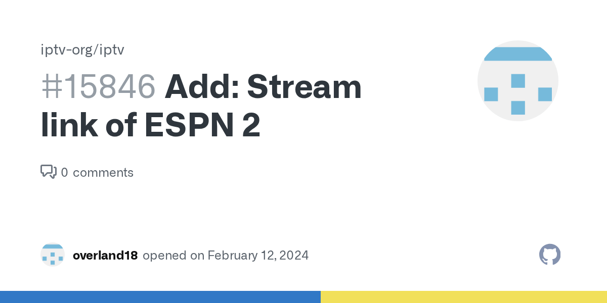 Add: stream link of espn 2 · issue #15846 · iptv-org/iptv · github