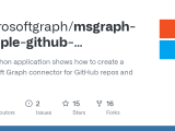 Github Microsoftgraph Msgraph Sample Github Connector Python This