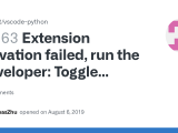 Extension Activation Failed Run The Developer Toggle Developer Tools
