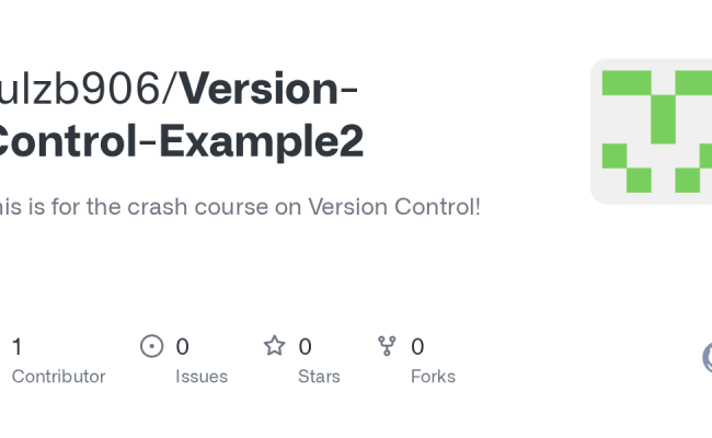 GitHub - Julzb906/Version-Control-Example2: This Is For The Crash ...