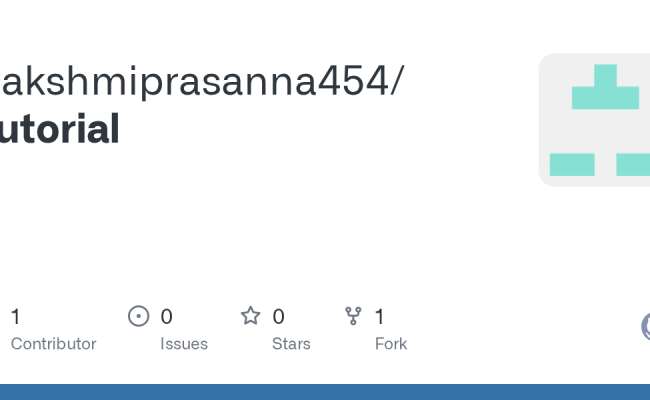 GitHub - Lakshmiprasanna454/tutorial