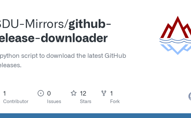 GitHub - SDU-Mirrors/github-release-downloader: A Python Script To ...