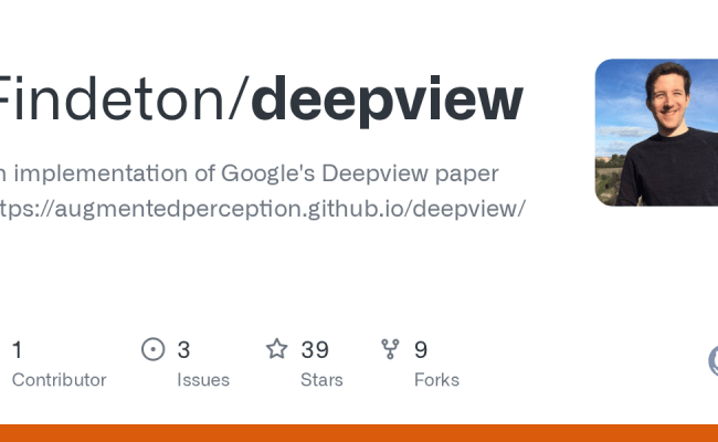 GitHub - Findeton/deepview: An Implementation Of Google's Deepview ...