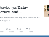 Github Vaibhavboliya Data Structure And Algorithms In Python A