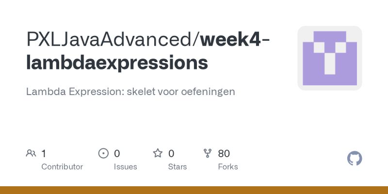 Github Pxljavaadvanced Week4 Lambdaexpressions Lambda Expression Skelet Voor Oefeningen - Professional Vintage Illustration - Desktop