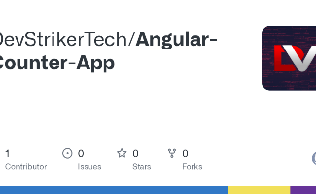 GitHub - DevStrikerTech/Angular-Counter-App