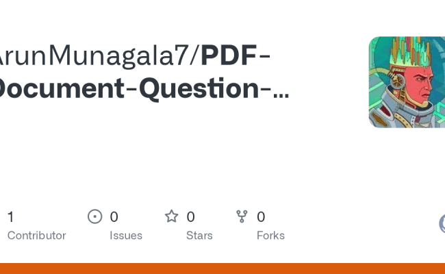 GitHub - ArunMunagala7/PDF-Document-Question-Answering-LLM-System-with-Vector-Database