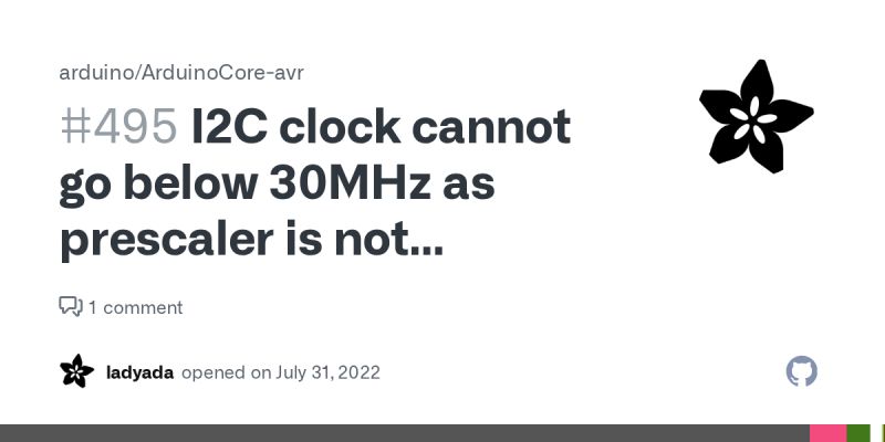 Github Mathworks Arduino Avr I2c Library Timeout I2c Library For Avr Does Not Provide A - High Quality Vintage Photo - HD