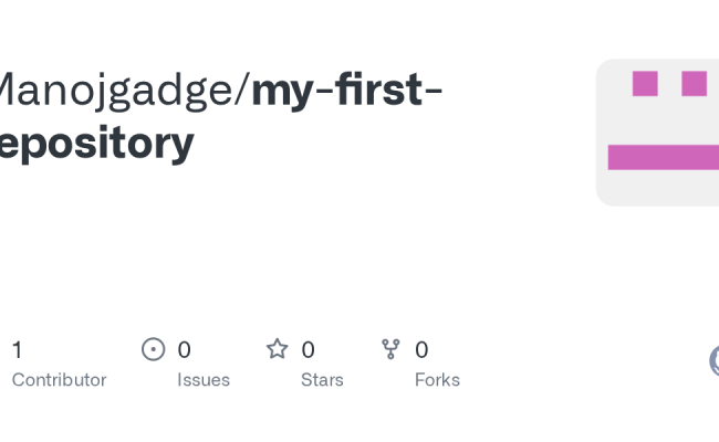 GitHub - Manojgadge/my-first-repository