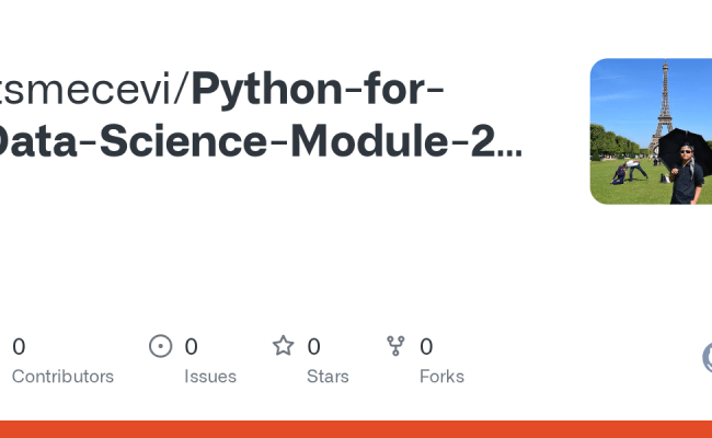 GitHub - Itsmecevi/Python-for-Data-Science-Module-2-Python-Data-Structures