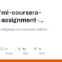 GitHub - Ncliang/ml-coursera-python-assignment-solutions: My Solutions ...