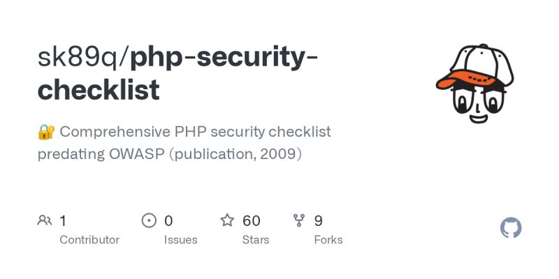 Github Security Checklist Php Security Check List Php Security Check List En - Abstract Images - Modern High Resolution Collection