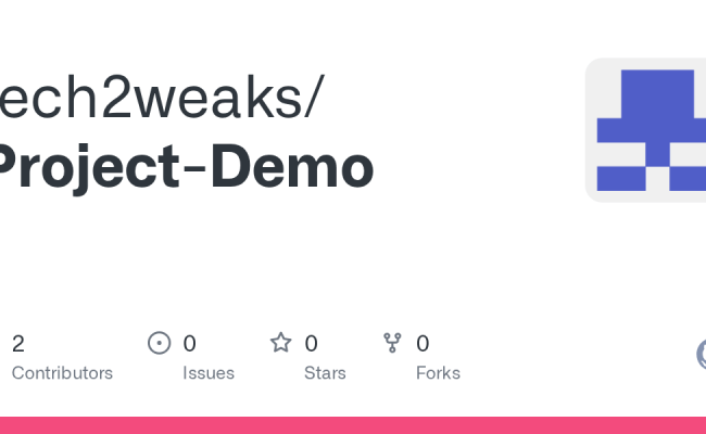 GitHub - Tech2weaks/Project-Demo