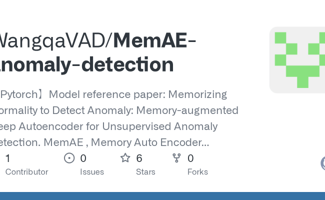 GitHub - WangqaVAD/MemAE-anomaly-detection: 【Pytorch】Model Reference ...