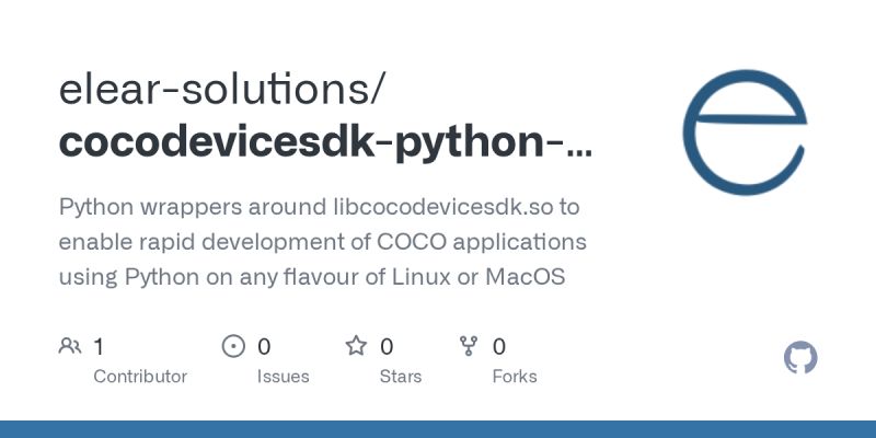 Github Elear Solutions Cocodevicesdk Python Framework Python Wrappers Around Libcocodevicesdk - Download Incredible Colorful Design | Mobile
