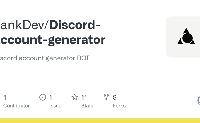 GitHub - ZankDev/Discord-account-generator: Discord Account Generator BOT