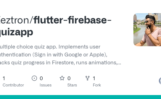 GitHub - Zeztron/flutter-firebase-quizapp: Multiple Choice Quiz App ...