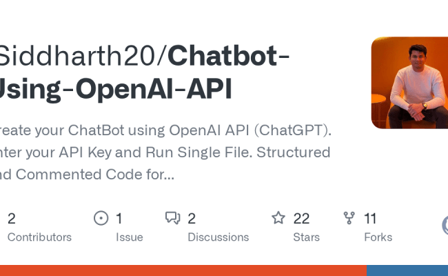 GitHub - ISiddharth20/Chatbot-Using-OpenAI-API: Create Your ChatBot ...