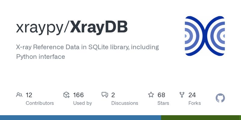 GitHub - xraypy/XrayDB: X-ray Reference Data in SQLite library ...