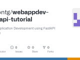 Github Hurontg Webappdev Fastapi Tutorial Web Application