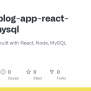 GitHub - Jettiso/blog-app-react-node-mysql: Blog Web App Built With ...