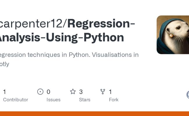 GitHub - Jcarpenter12/Regression-Analysis-Using-Python: Regression ...