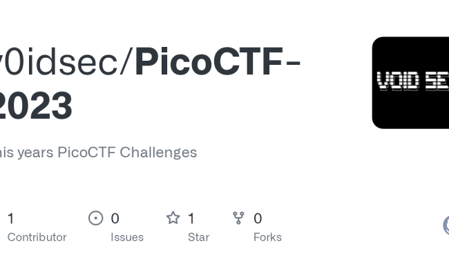 GitHub - V0idsec/PicoCTF-2023: This Years PicoCTF Challenges