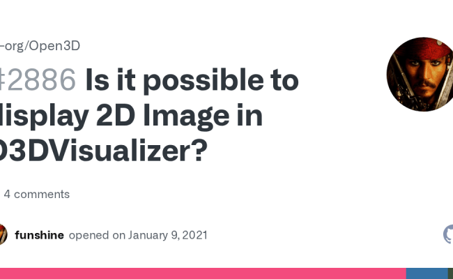 Is It Possible To Display 2D Image In O3DVisualizer? · Issue #2886 ...