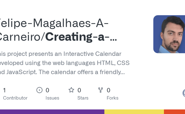 GitHub - Felipe-Magalhaes-A-Carneiro/Creating-a-Calendar-with-HTML-CSS ...