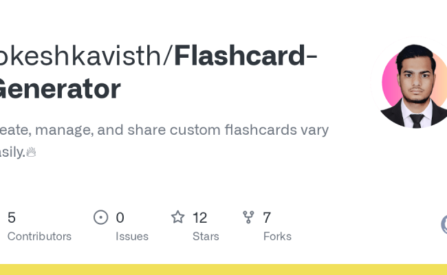 GitHub - Lokeshkavisth/Flashcard-Generator: Create, Manage, And Share ...