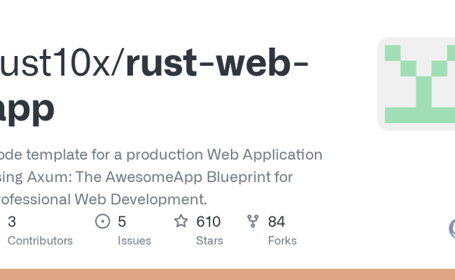 GitHub - Rust10x/rust-web-app: Code Template For A Production Web Application Using Axum: The ...