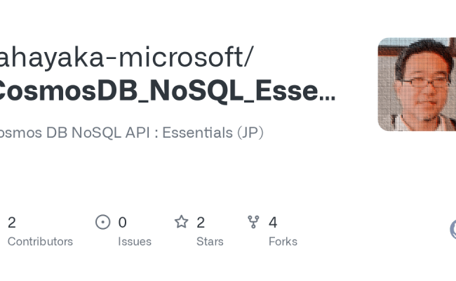 GitHub - Tahayaka-microsoft/CosmosDB_NoSQL_Essentials: Cosmos DB NoSQL ...