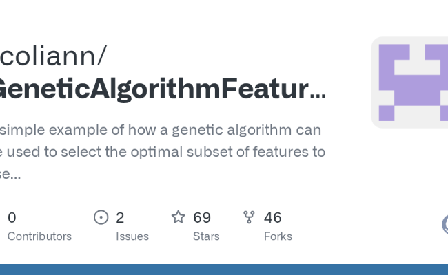 GitHub - Scoliann/GeneticAlgorithmFeatureSelection: A Simple Example Of ...