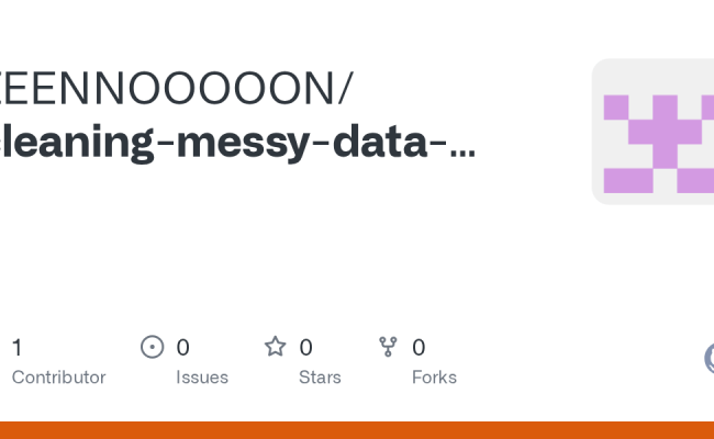 GitHub - ZEENNOOOOON/cleaning-messy-data-from-excel