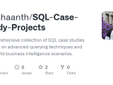 Github Harshaanth Sql Case Study Projects A Comprehensive Collection