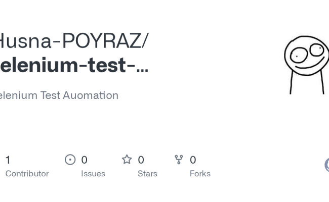GitHub - Husna-POYRAZ/selenium-test-automation: Selenium Test Auomation